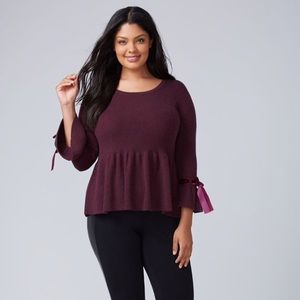 Burgundy Lane Bryant sweater